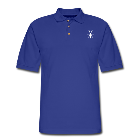 Printed YAF Polo Shirt - royal blue